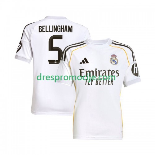Real Madrid Jude Bellingham 5 Dres Domaći 2025/2026 Kratkih Rukava Real Madrid Jude Bellingham 5 Dres Domaći 2025/2026 Kratkih Rukava